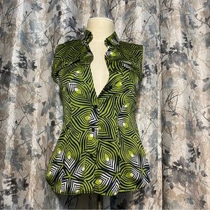 New York & Company Women's Sleeveless Shirt Blouse Green Size extra Small